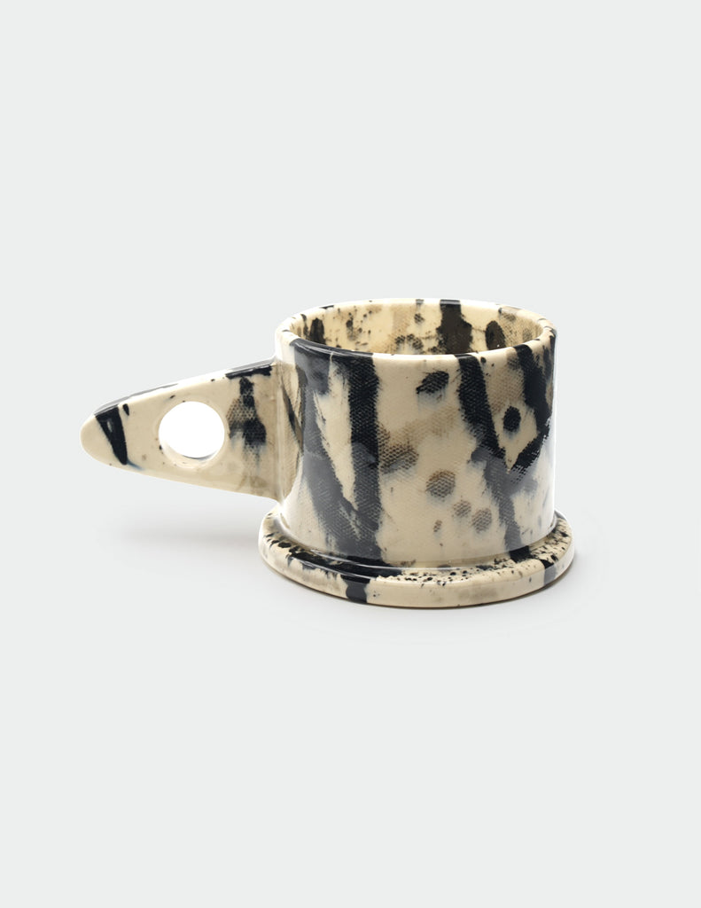 Black and White Splatter Mug by Peter Shire D