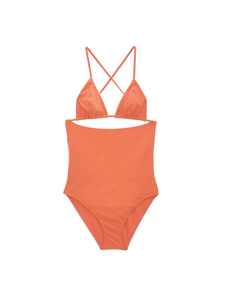 Peach One piece string swimsuit
