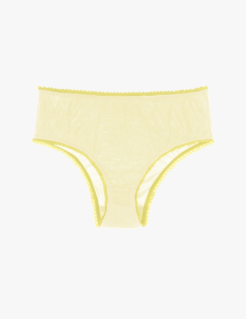 flat of yellow cotton panty