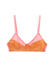 Pink cotton bralette with orange silk product image