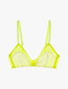 a fluorescent yellow silk bra by Araks
