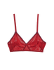 flat of red cotton bra