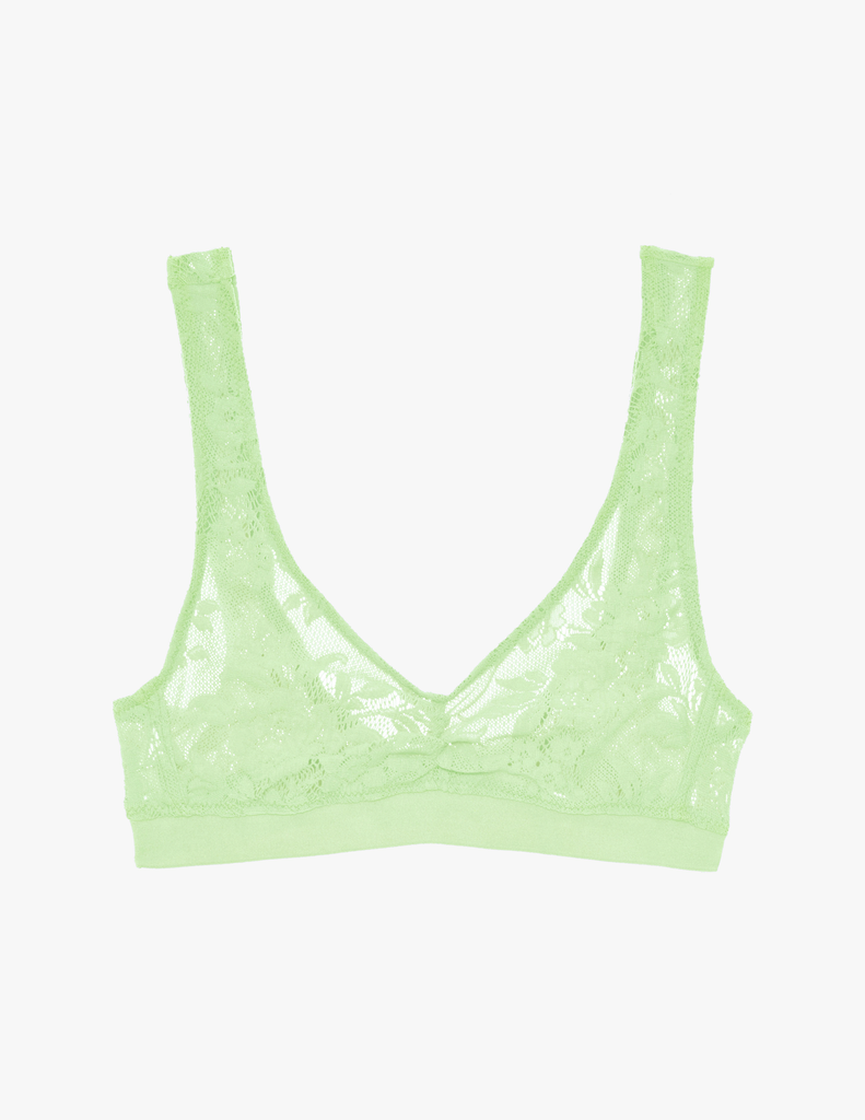 green lace bra with elastic on bottom by Araks