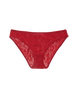 Flat of red lace panty