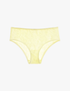 flat of yellow lace panty