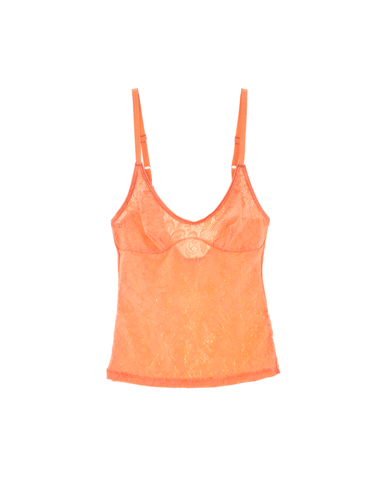 orange lace cami