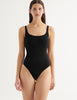 a model in the natalie one piece in black