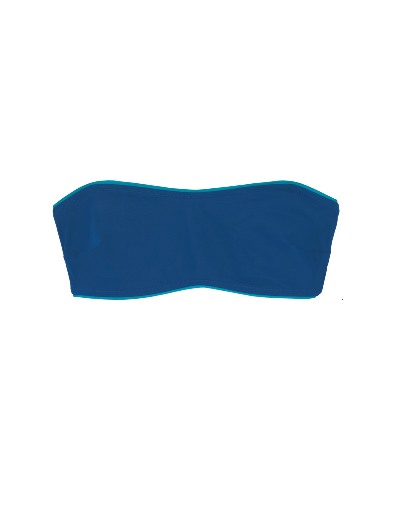 Flat image of blue bandeau top