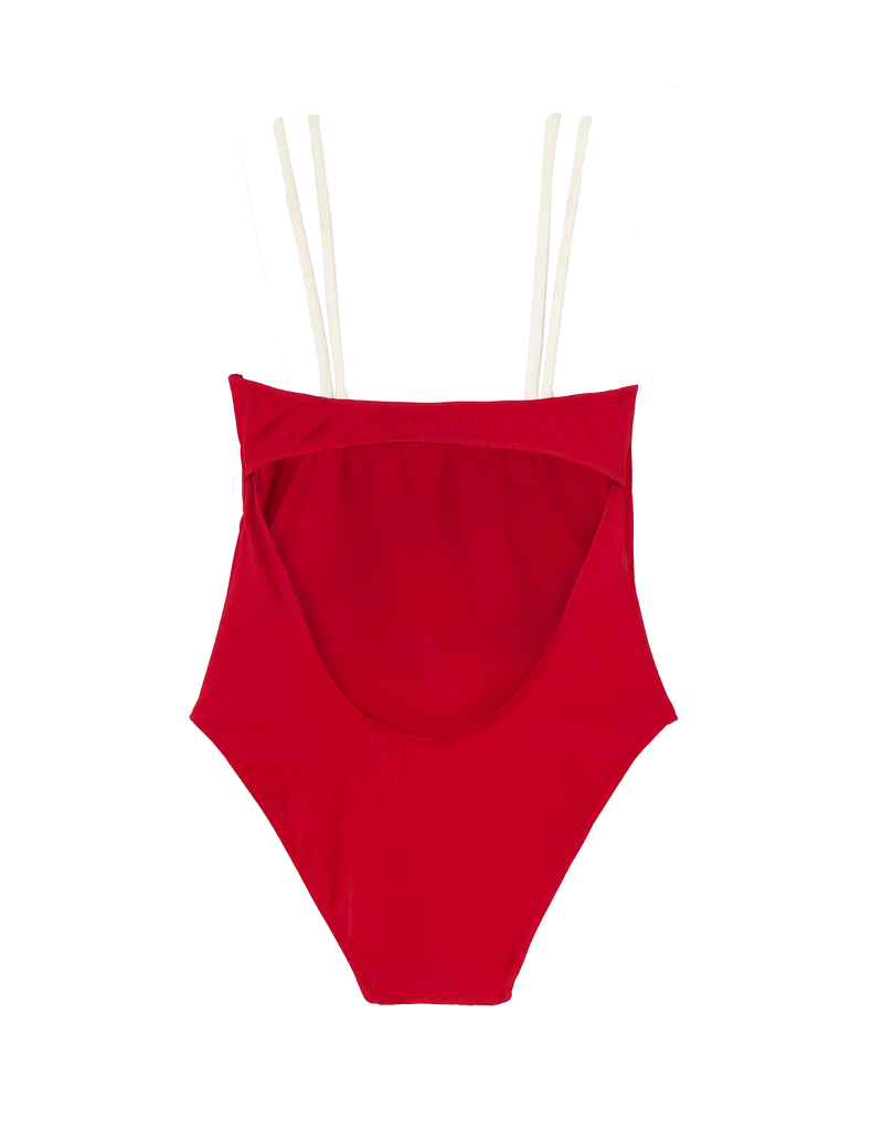 back of red one piece by araks
