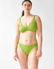 woman wearing a lime green bikini
