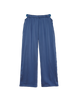 blue silk pants with exposed elastic on waist by Araks