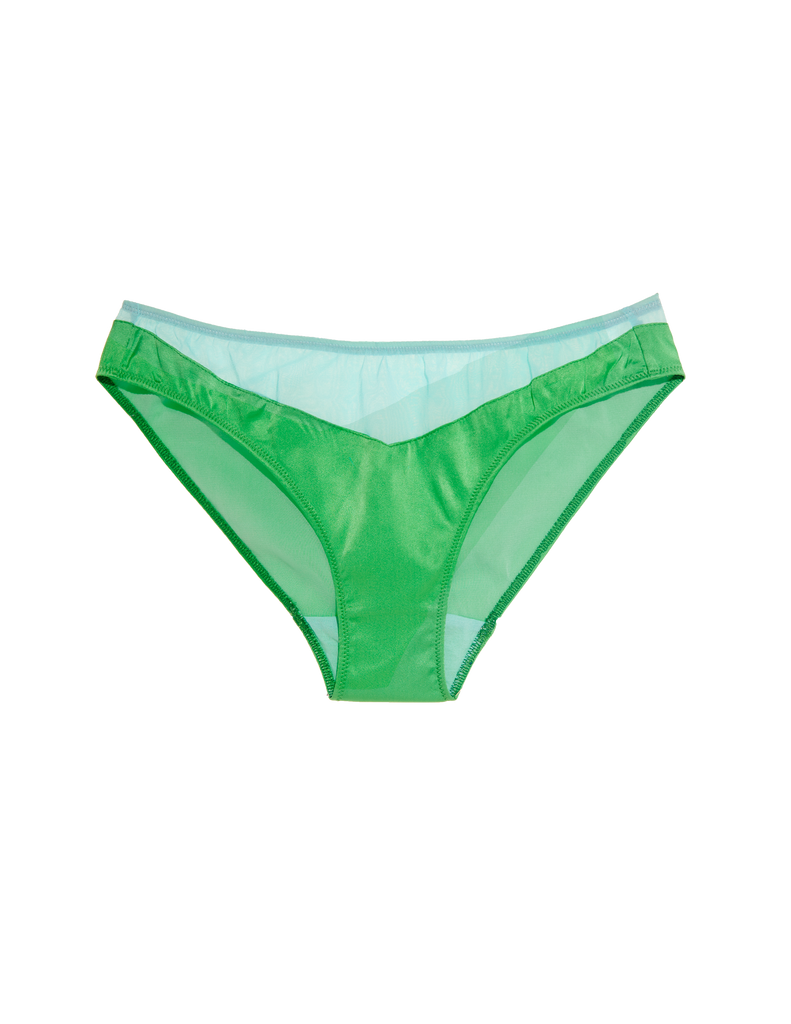 green and blue silk panty by Araks