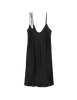 black silk slip with asymmetric straps by Araks