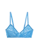 blue lace wireless bra