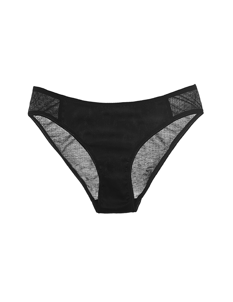 black silk and cotton panty