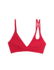 red bikini top with asymmetric crisscross straps by Araks