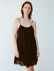 Girl in Sarra  sheer black cotton slip
