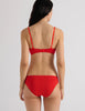 The araks organic cotton briar bralette and josie panty in scarlet red