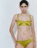 Model wearing Araks gita bra and Gwyneth panty in Chartreuse 