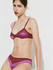 Araks Aaron panty and Beatrice bralette  in Raspberry on a model