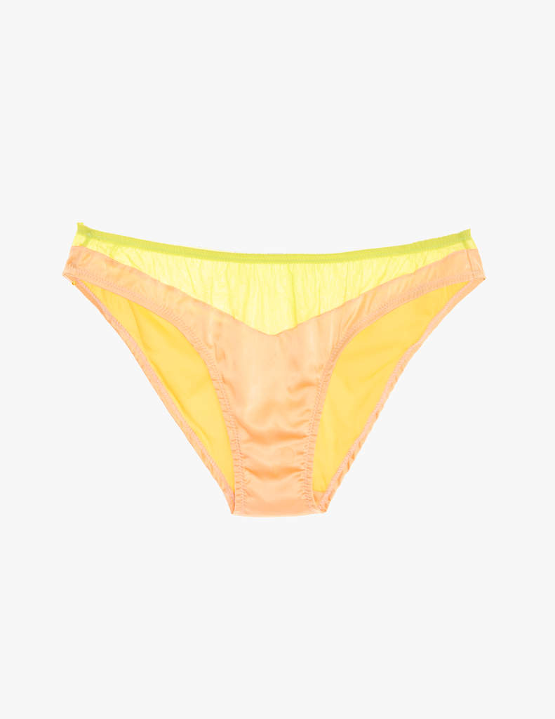 Yellow and peach Silk Aaron Panty