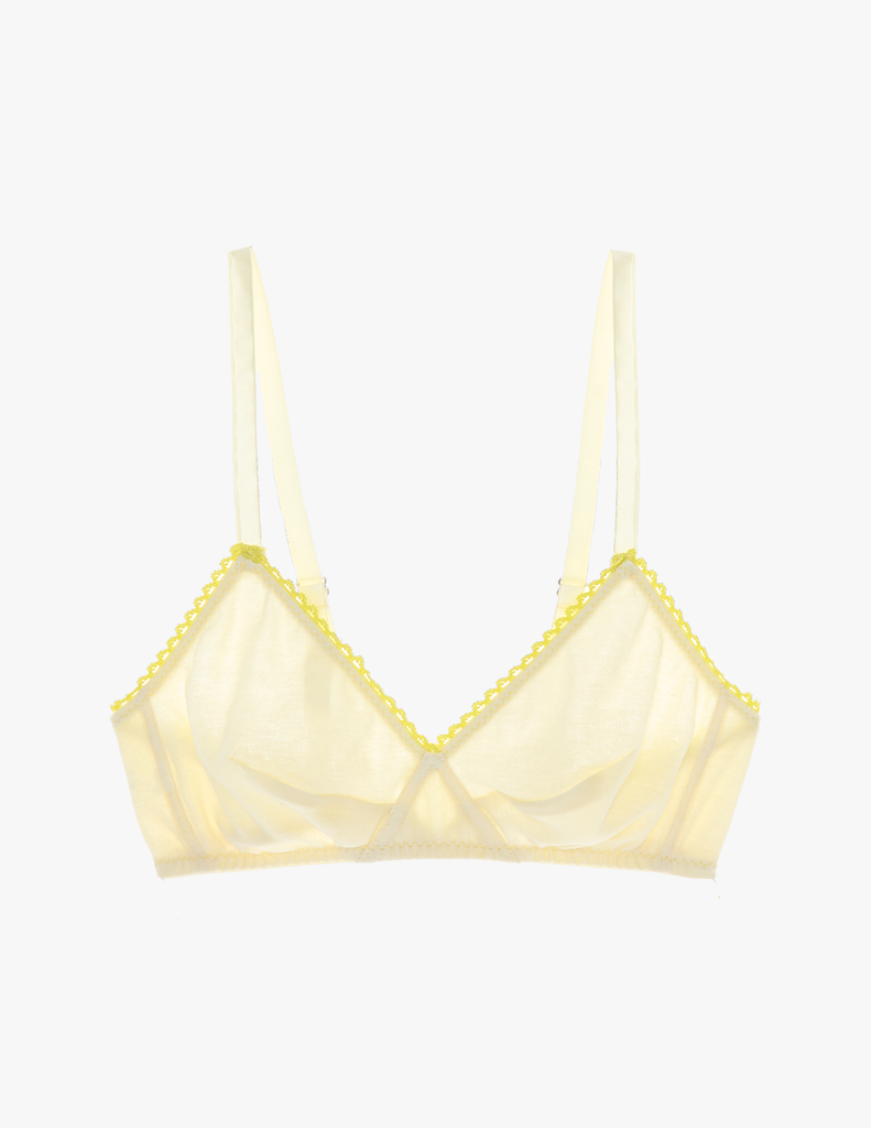 flat of yellow bra