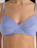 The araks organic cotton antonia bralette in rococo blue