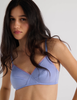 The araks organic cotton antonia bralette in rococo blue