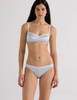 The araks silk quintana bralette and quincy panty in peri blue