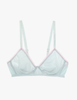 The araks 100% organic cotton antonia bralette in fondant blue