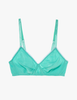 The araks organic cotton antonia bralette in glass green