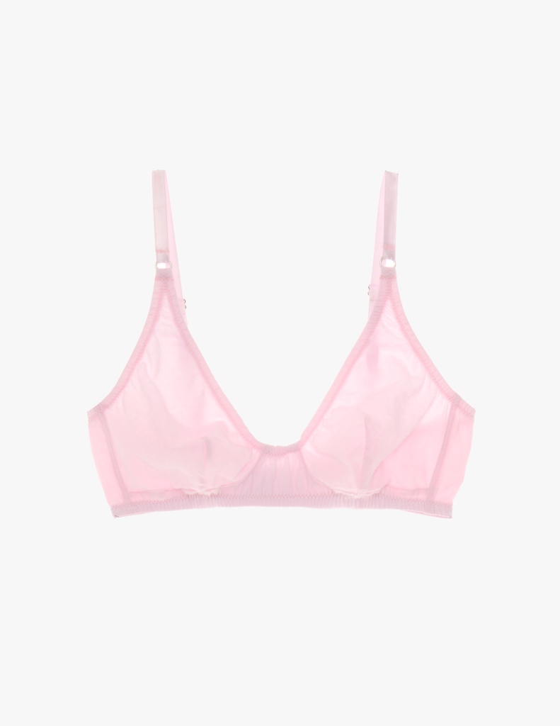 The araks recycled cotton briar bralette in confection pink