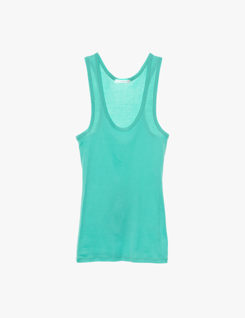 The Araks organic cotton james tank and presley short in glass green
