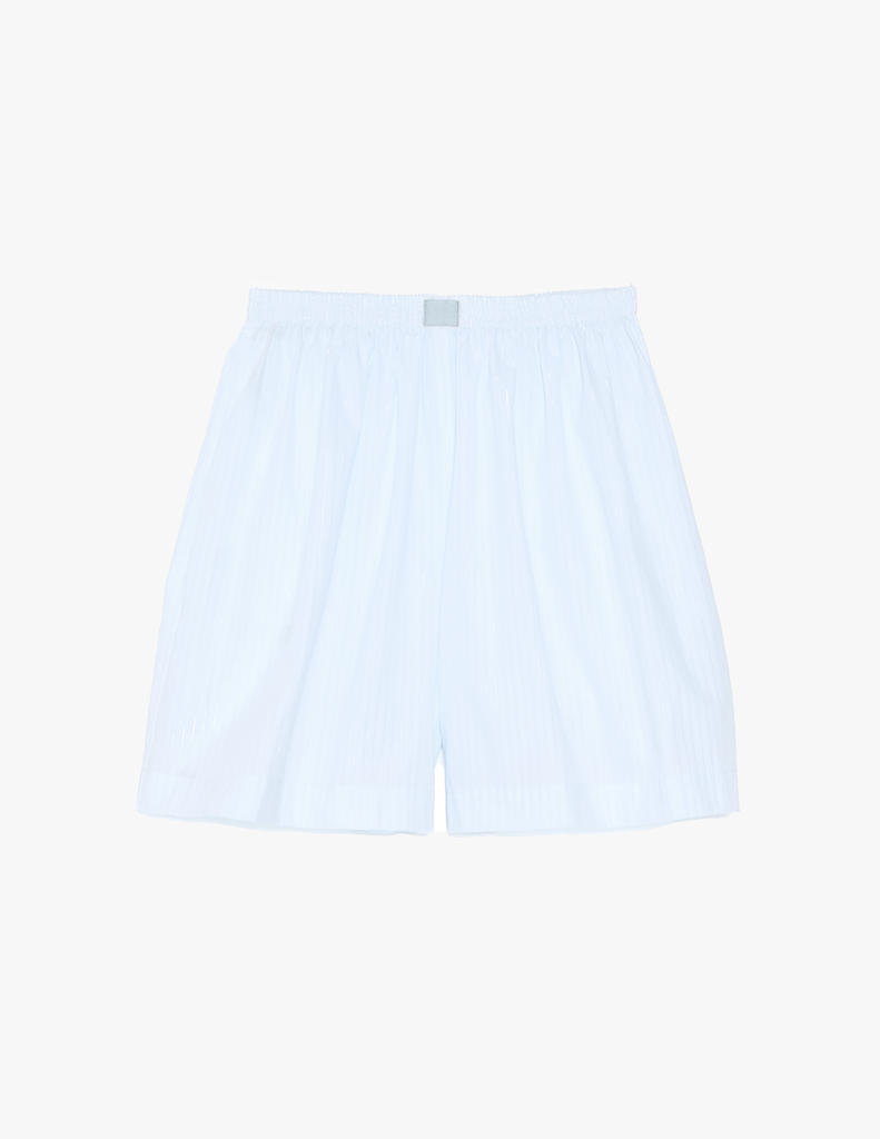 the 100% cotton araks rose boxer in silver lurex stripe