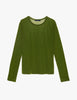 Araks Sabine long sleeve top in Moss on an off-white background