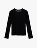 The araks organic cotton sabine long sleeve shirt in black