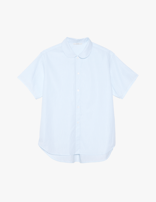 Samira Pajama Top Silver Lurex Stripe