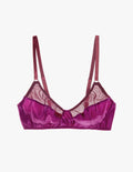 Araks Willow bralette in Raspberry on off white background