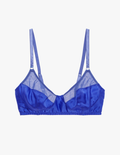 The araks cotton willow bralette silk and cotton crepe in storm blue