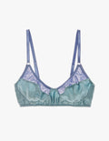 Araks Willow bralette in Aegen blue on a off white background