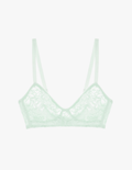 The araks french lace tamara bralette in caledonia green