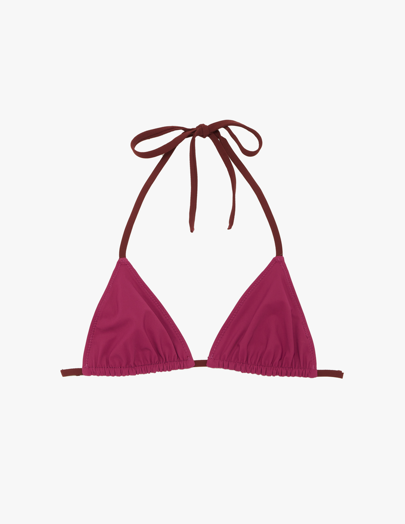The araks nelle bikini top in cerise red