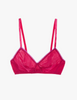 the araks organic cotton antonia bralette in cherie pink