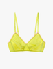 araks organic cotton antonia bralette in electric yellow