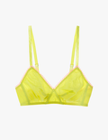 araks organic cotton antonia bralette in electric yellow