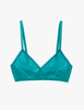 Organic cotton Antonia bralette in color parrot blue