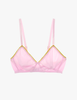 The araks organic cotton antonia bralette in confection pink