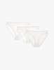 Set of three white araks organic cotton panties