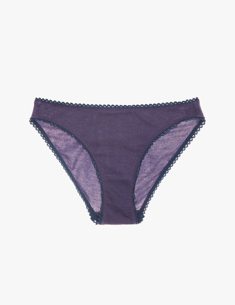 Araks Isabella panty in Violette against a light gray background.