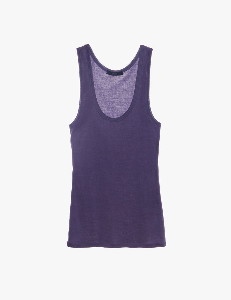 Araks organic cotton James Tank in the shade violette.